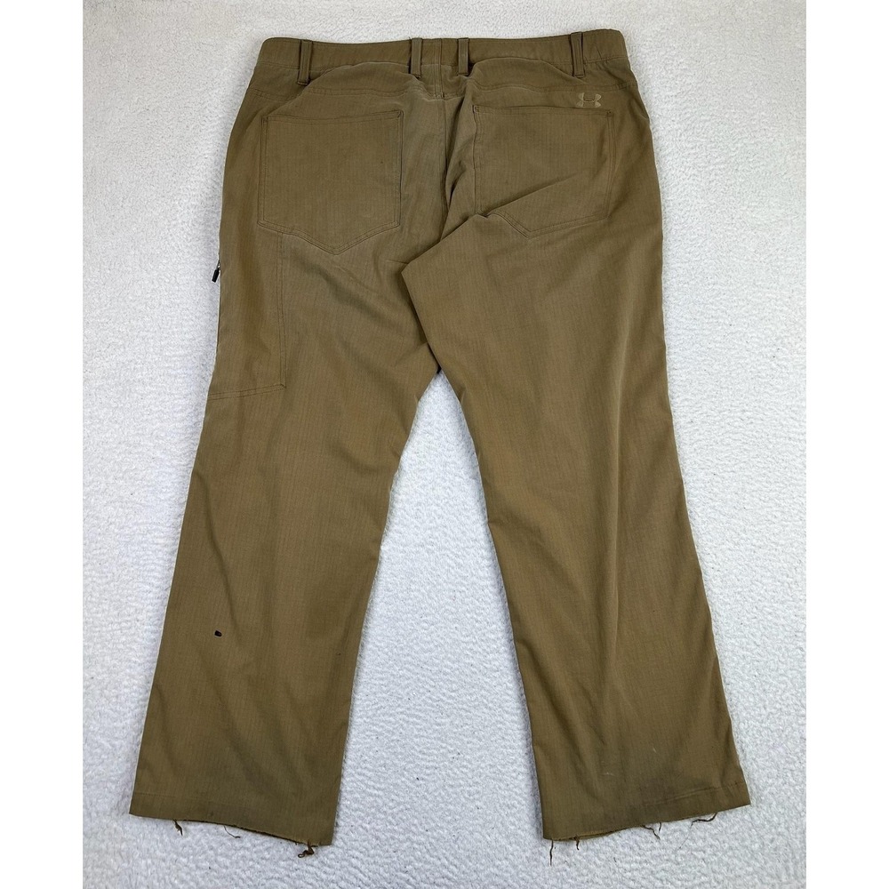 Under Armour UA Storm Pants Mens 42x30 Khaki Ripstop Tactical Water-Resistant